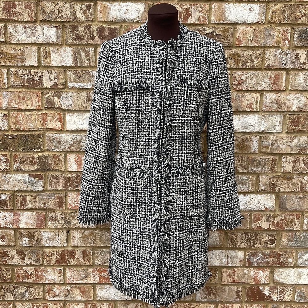 Nine West Black and White Tweed Blazer
